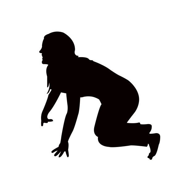 一个女人的身体轮廓矢量图片下载