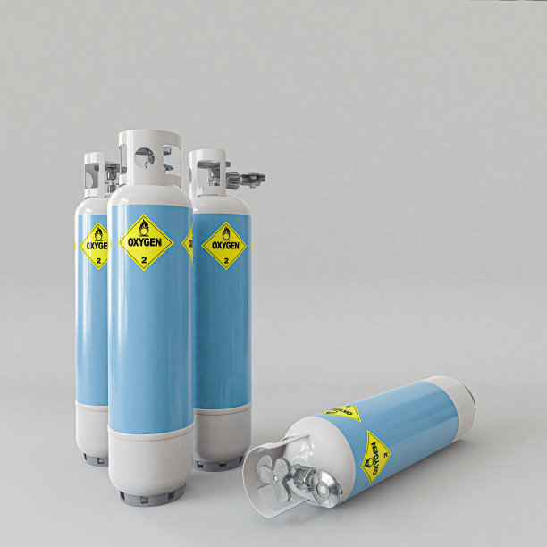 氧气罐隔离在白色图片下载