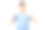 照片的快乐赢家的男人在休闲t恤微笑和指着扇子的钱在美元钞票，孤立的白墙图片下载
