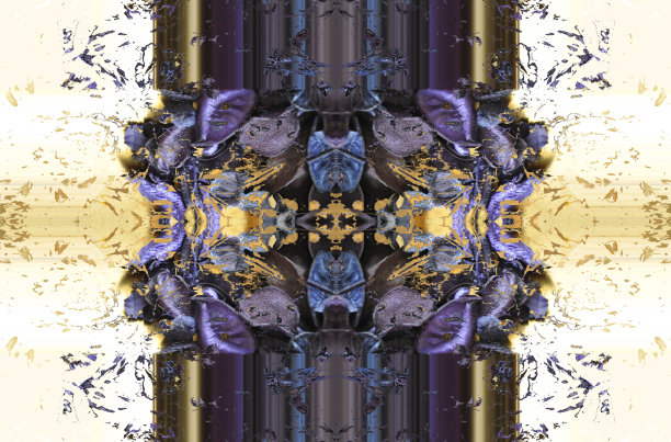 金色和紫色的植物插图图片下载