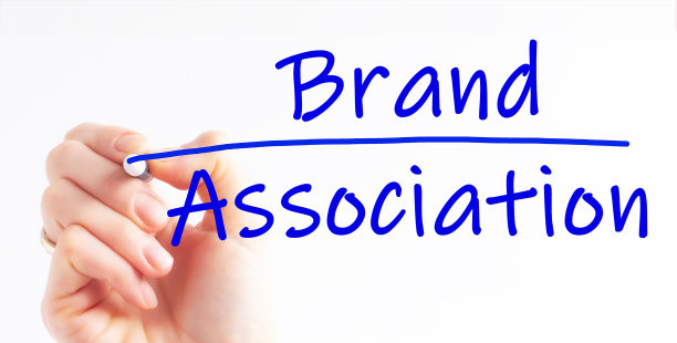 品牌联想与蓝色记号笔，概念。图片下载