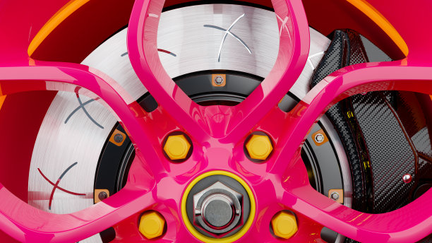 粉红色的合金车轮。图片下载