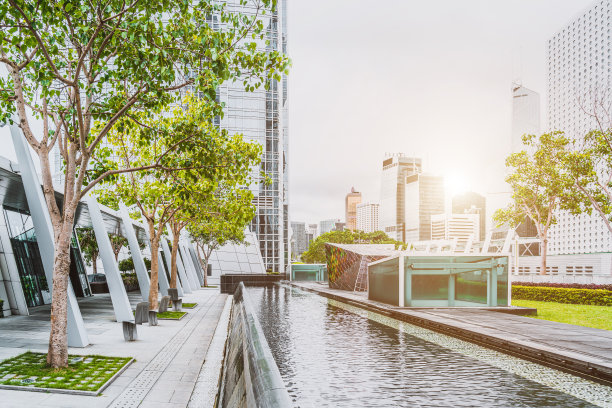 香港中环的商业大厦图片下载