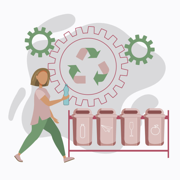 垃圾分类矢量概念图解图片下载