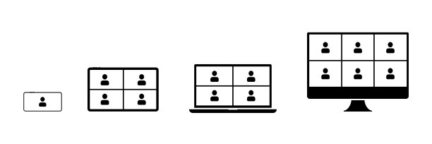 群组视频聊天。社交媒体矢量插图在黑色设计。家庭视频电话远程会议。远程工作。图片下载