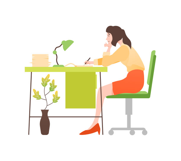 女性在办公室工作图片下载