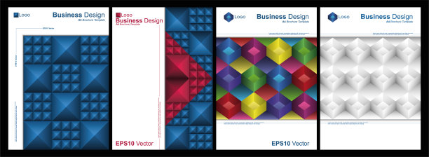 一套A4大小的矢量封面与伟大的设计。适合任何用途。图片下载