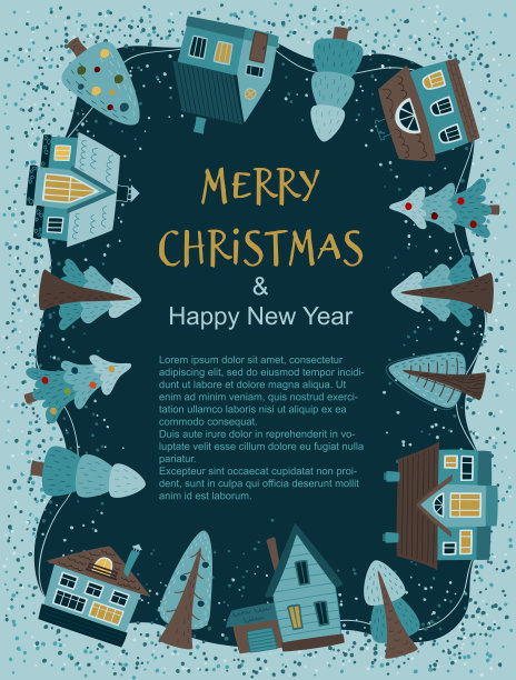 矢量冬季框架为您的文本或祝贺。图片下载