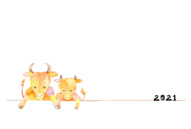 可爱的橙色奶牛图片下载