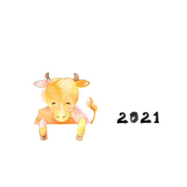 可爱的橙色奶牛图片下载