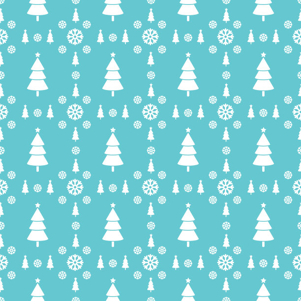 图案与图片的雪花和圣诞树。图片下载