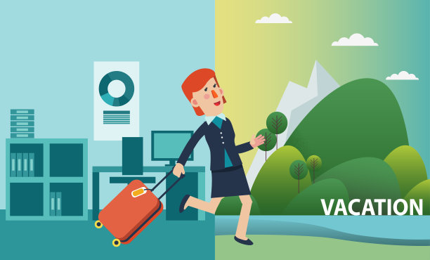 商业女性度假。山景观背景图片下载