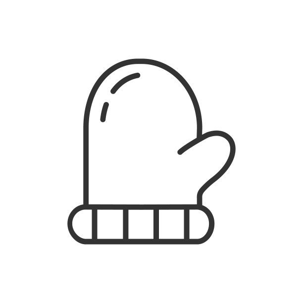 冬季手套图标。图片下载