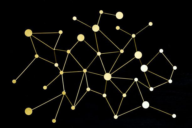 金色网络背景黑色背景社交媒体网络区域遍布全球。数字概念，社交媒体传播。图片下载