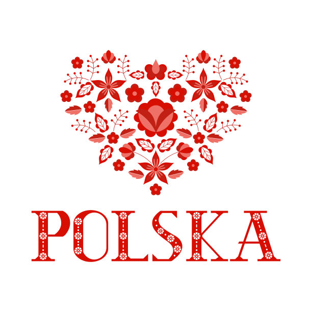 波兰(波兰)背景向量。传统的抛光图案从刺绣装饰为旅游卡设计图片下载