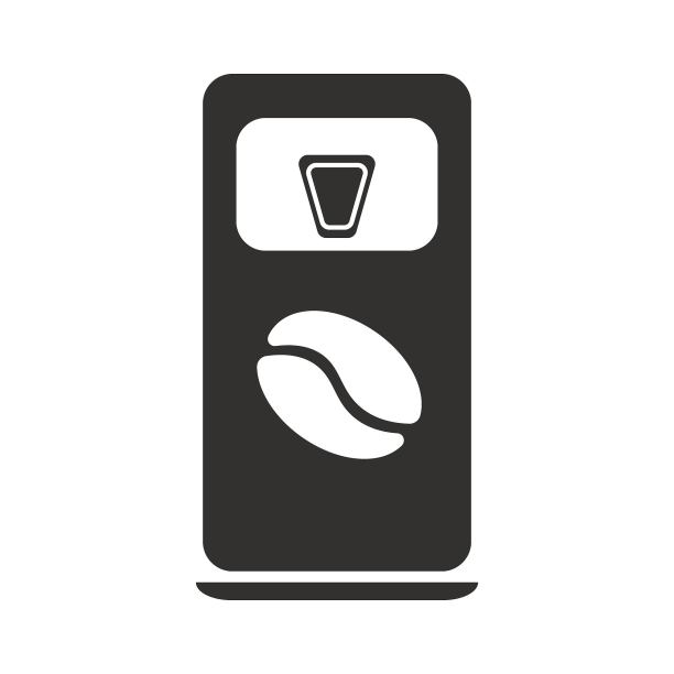 Сoffee自动售货机隔离白色。矢量插图。图片下载