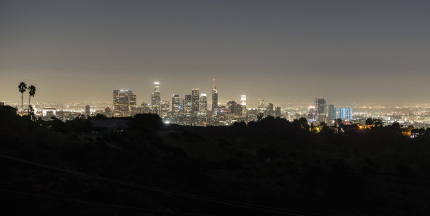 加州洛杉矶市中心夜景图片下载