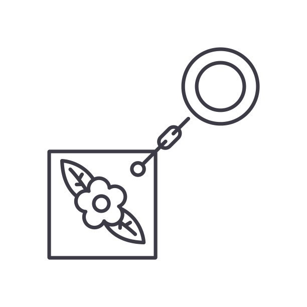 纪念品图标，线性孤立的插图，细线矢量，网页设计标志，轮廓概念符号与可编辑的笔画在白色的背景。图片下载