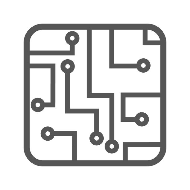 处理器芯片线性矢量图标。图片下载