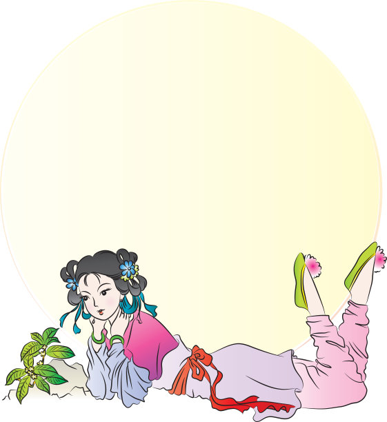 中秋节的仙女素材图片