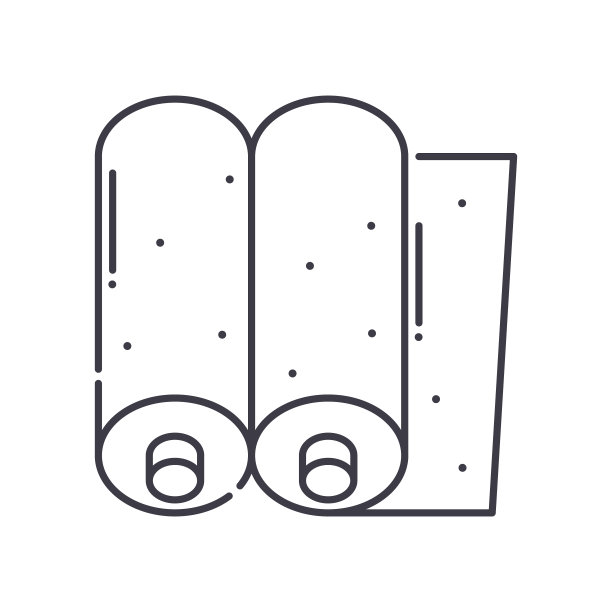 纺织图标，线性孤立的插图，细线矢量，网页设计标志，轮廓概念符号与可编辑的笔触在白色背景。图片下载