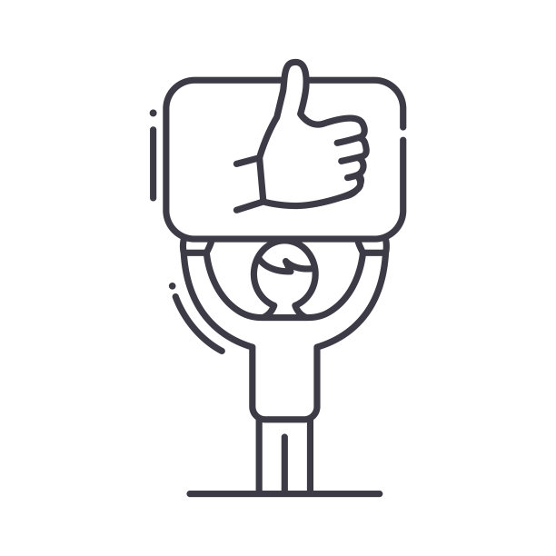 社交媒体图标，线性孤立的插图，细线矢量，网页设计标志，轮廓概念符号与可编辑笔画在白色背景。图片下载