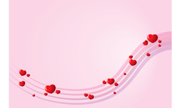 心形和音乐背景图片下载