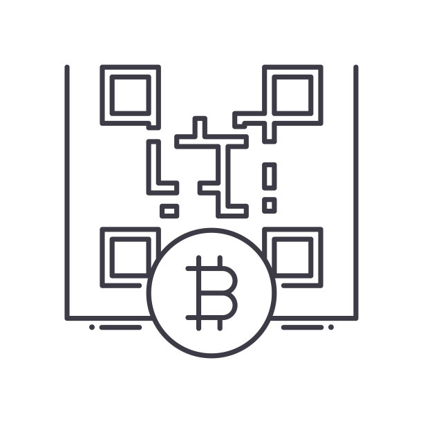 二维码图标，线性孤立的插图，细线矢量，网页设计标志，轮廓概念符号与可编辑的白色背景上的描边。图片下载