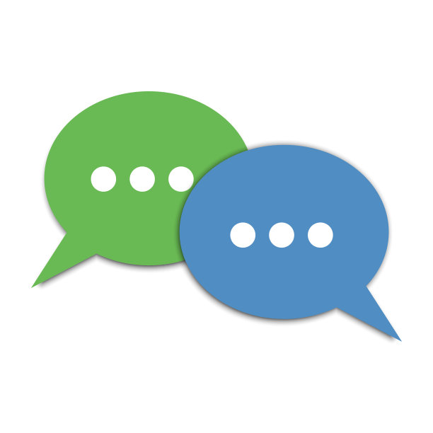 聊天图标蓝绿白底。聊天工具图标。论坛图标。孤立的向量。股票的形象。EPS10。图片下载