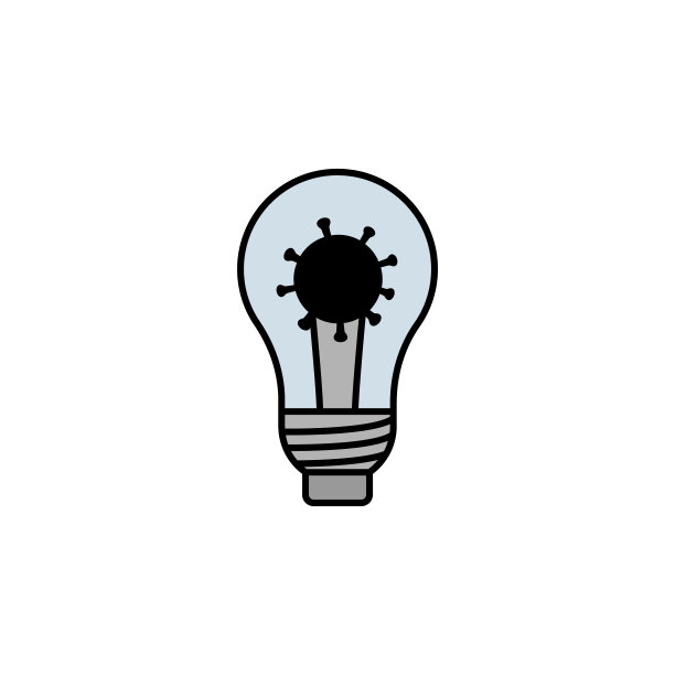 灯、冠状病毒、创意线条插画图标，可用于网页、logo、移动应用、UI、UX设计图片下载