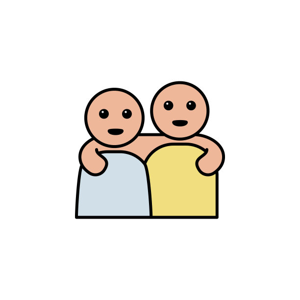 抱抱人，后冠状病毒行插图图标。标志和符号可以用于网页，标志，移动应用程序，UI, UX图片下载