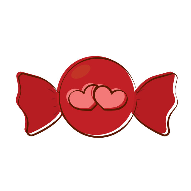 孤立的浪漫的心糖果图片下载