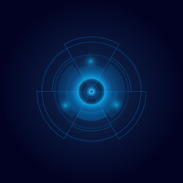 Hud未来元素孤立在黑暗图片下载