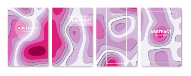 设置抽象的3d背景剪纸形状图片下载