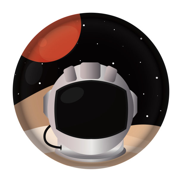 月球上的孤立宇航员头盔图片下载
