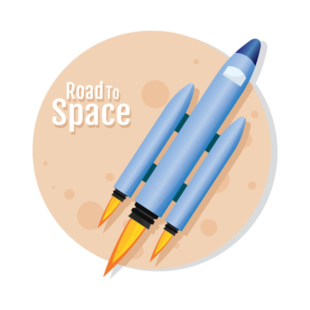 孤立的太空火箭起飞标志图片下载