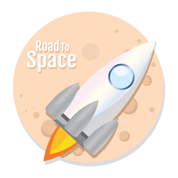 孤立的太空火箭飞银图片下载