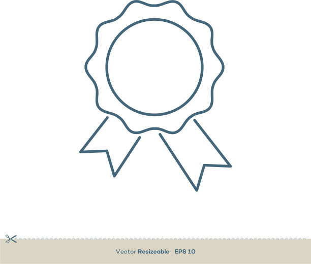 奖励丝带玫瑰图案标志模板设计eps 10图片下载