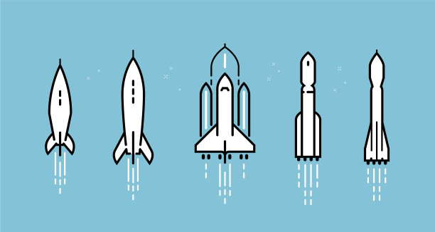 太空火箭图标设置飞船发射图片下载