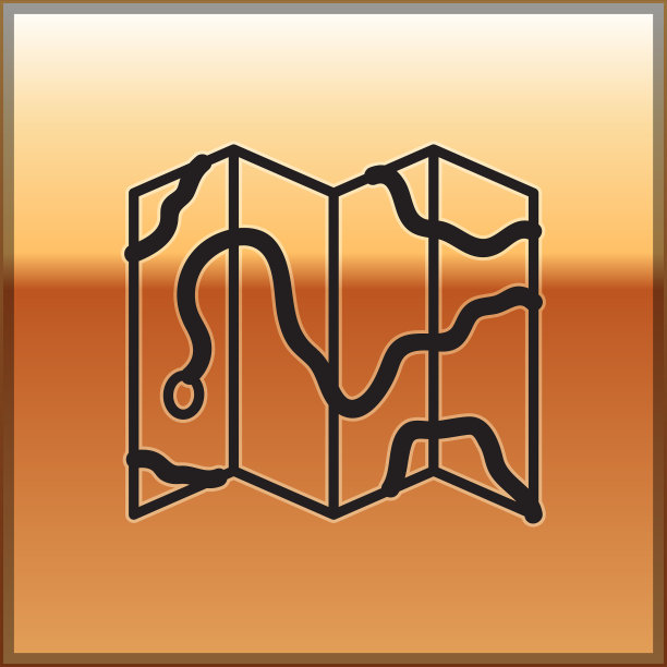 地图图标上森林的黑线位置图片下载