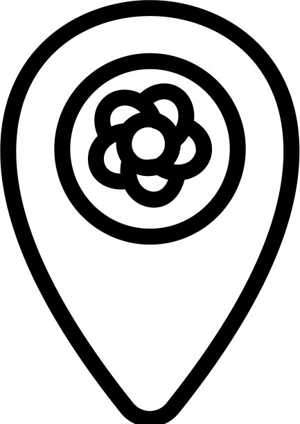 花店GPS定位标志图标轮廓图片下载