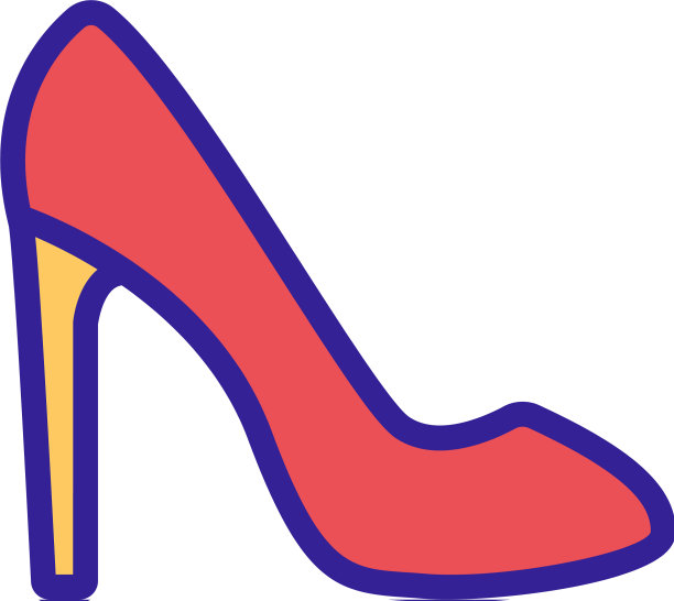 细高跟鞋钉鞋跟图标轮廓图片下载