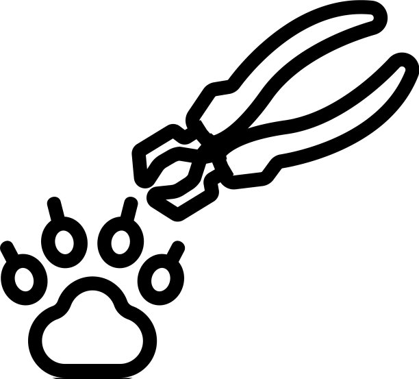爪切割工具图标轮廓图片下载