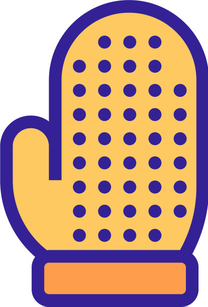 手套梳图标轮廓图片下载