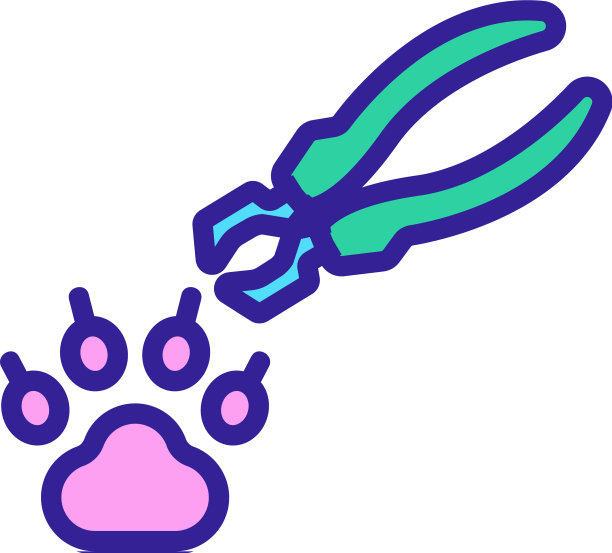 爪切割工具图标轮廓图片下载