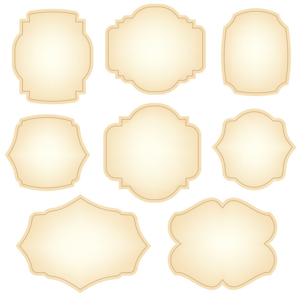 标签模板收集复古标签框架图片下载