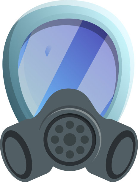 生物危害面具图标卡通风格图片下载