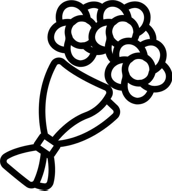 花束图标轮廓图片下载