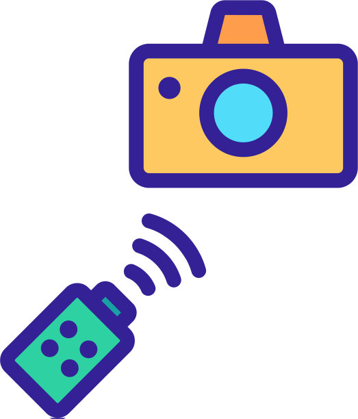 照片相机遥控器图标轮廓图片下载