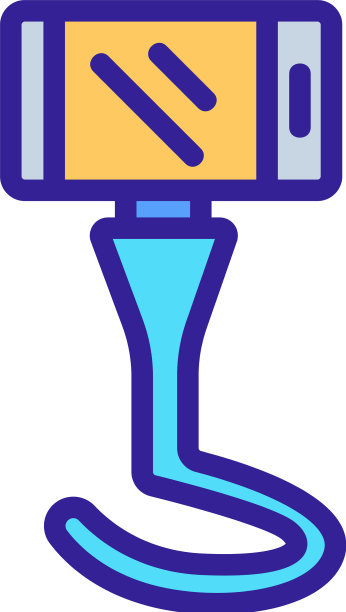 手机上的便携式自拍三脚架图标图片下载